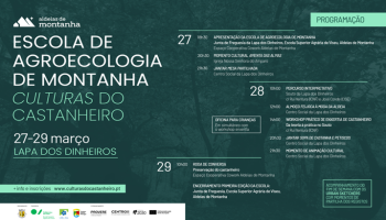 Escola de Agroecologia de Montanha – Culturas do Castanheiro realiza-se de 27 a 29 de março